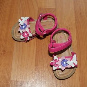 Baby girl Cherokee summer Sandals w/flowers Sz 6